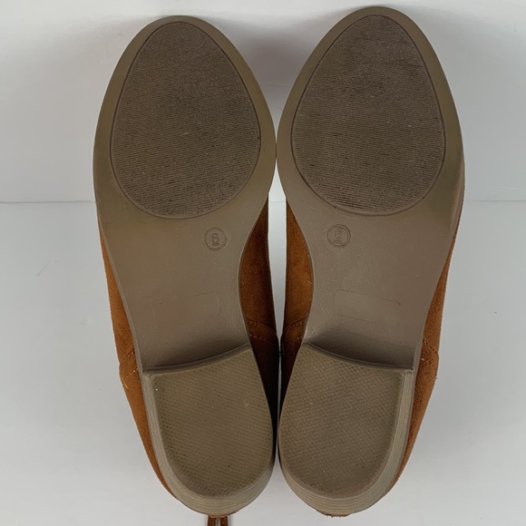 Dunes caramel (brown tones) faux suede ankle bootie size 6M - Picture 6 of 14